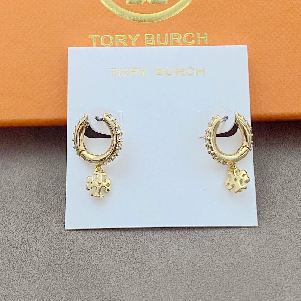 Tory Burch Small Rhinestone Earrings For